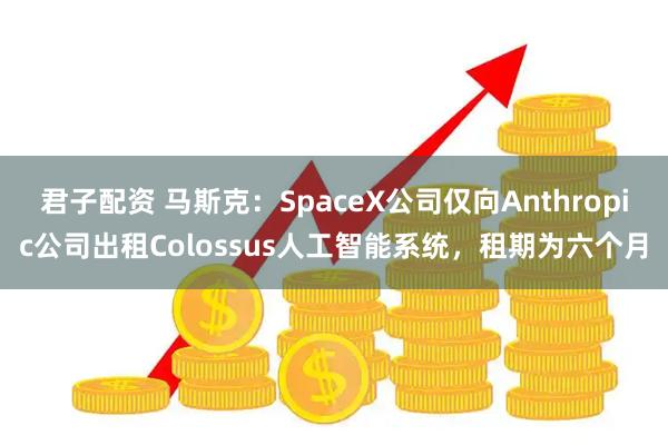 君子配资 马斯克：SpaceX公司仅向Anthropic公司出租Colossus人工智能系统，租期为六个月